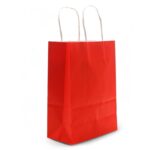 Pungă Cadou Mare din Hârtie cu Mâner (26x32x12cm) - Roșie (130g)