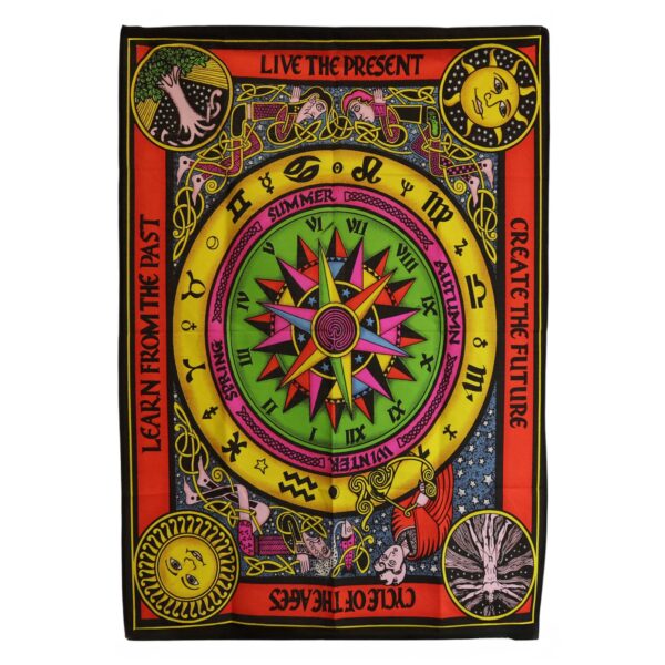 Artă de Perete din Bumbac (70x110cm) – Cercul Vieții