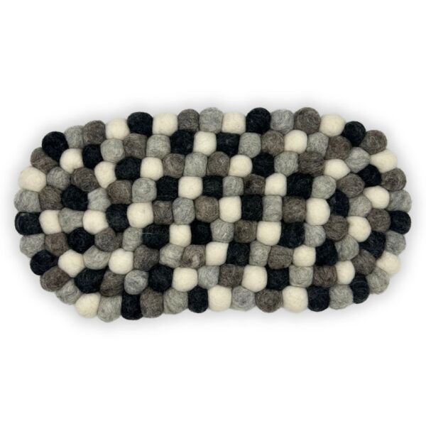 bG9jYWw6Ly9tZWRpYS85UC8wQy82MFIzMEMxSDc0U0swQzlQLzY1MWJlMmZlLmpwZWc Suport Oval din Pâslă pentru Masă - 38x18 cm, Multicolor Gri