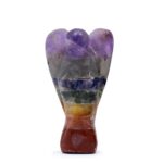 Înger Mic din Pietre Prețioase Sculptat Manual - Cele Șapte Chakre (aprox. 3,5 cm)