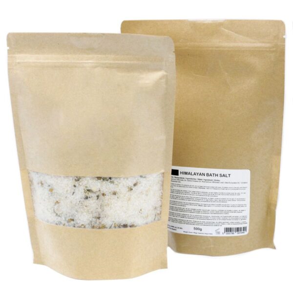 Amestec de Sare de Baie de Himalaya 500g - Revigorează Pielea - Fără Etichetă