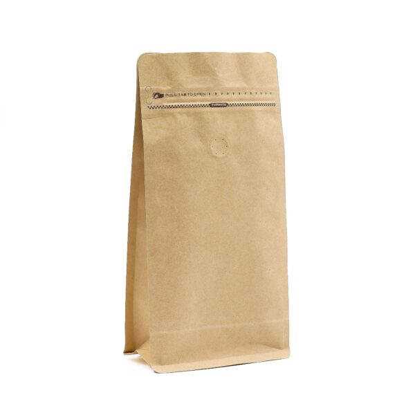 Ambalaj Mijlociu pentru Cafea cu Ventilație pentru Aromă - 13.5x26.5cm (500gm)