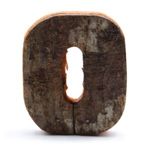 Număr din Scoarță Rustică - "0"  - 7cm