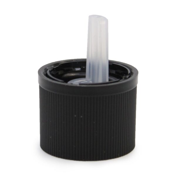 Capac negru cu picurător transparent și protecție pentru copii Capac negru cu picurător transparent și protecție pentru copii