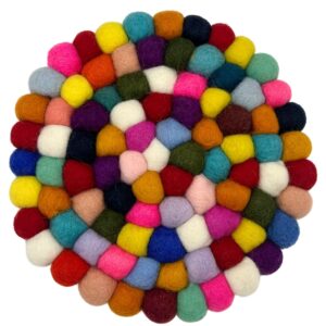 Suporturi Rotunde din Pâslă - 20 cm, Multicolor