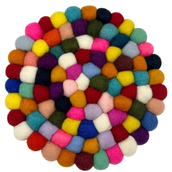 Suporturi Rotunde din Pâslă - 20 cm, Multicolor