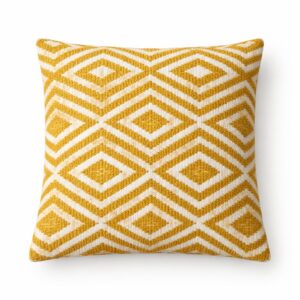 Husă de Pernă Clasică – Mustard Diamonds – 45x45 cm