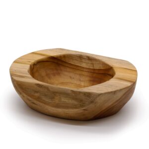 Bol Mare din Tec de Formă Naturală - 25x7cm