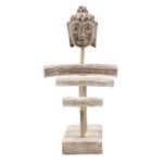 Trei Ramuri și Stand Buddha - Alb Spălat