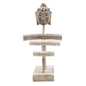 Trei Ramuri și Stand Buddha - Alb Spălat
