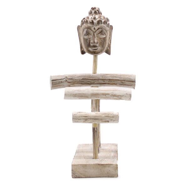 bG9jYWw6Ly9tZWRpYS85US9DRC82MFIzMEMxRzZSVktDRDlRLzRiZDdmZTdiLmpwZWc Trei Ramuri și Stand Buddha - Alb Spălat