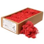 Mușchi de Ren Decorativ de Calitate - Roșu Intens - Cutie 635g