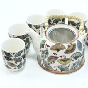 Set de ceai cu 6 cani - Evantaie Chinezești