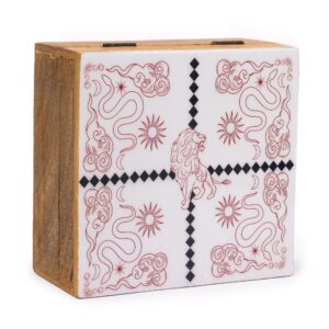Cutie din lemn de mango 15x17.5x8cm - Tigru HOP HARE 