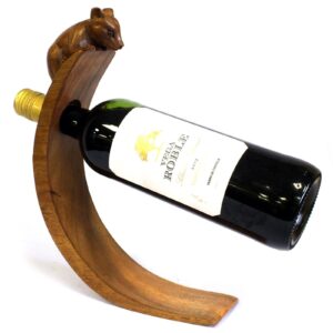 Suport de Vin din Lemn - Șoarece