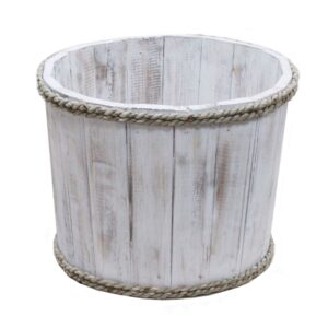 Găleată Decorativă Mică - Alb Spălat 21x29cm