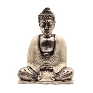 Buddha - Alb - Gri - Mediu