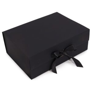 Cutie cadou pătrată (33x25x12 cm) tip plată - neagra