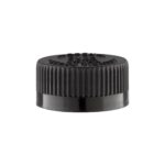 Capac Negru pentru Sticlă Medicinală cu Sigiliu de Siguranță 28mm
