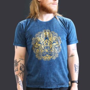 Tricou Stone Wash - Hamsa - Albastru (L)