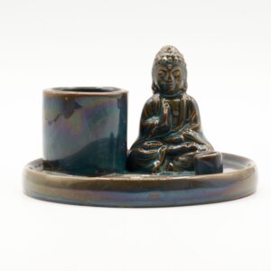 Suport pentru Tămâie Buddha – Ceramică Albastră