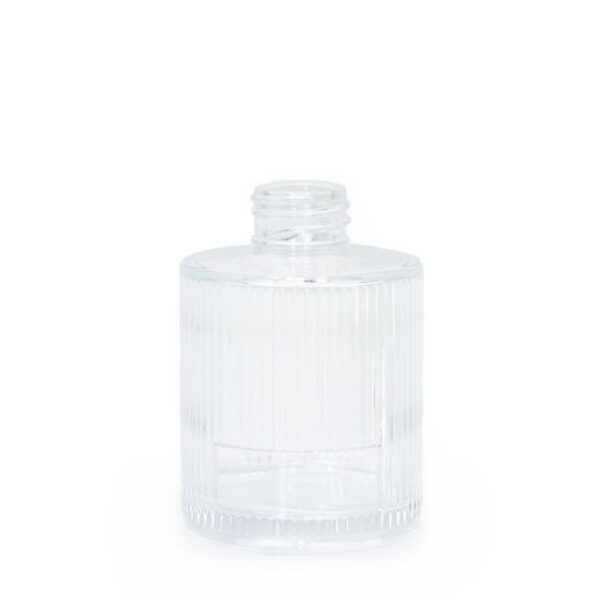 Sticlă tip vază cu textură striată chihlimbar pentru difuzor parfum de cameră