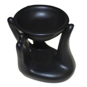 Lampă pentru aromaterapie, model mana, negru