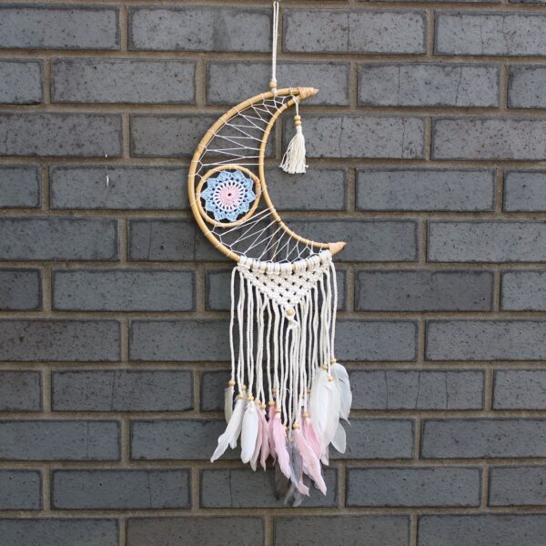 Dream Catcher (Prinzător de Vise) Protector - Lună Macrame - Diferite Culori