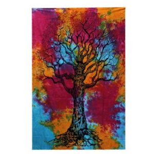 Cuvertură Simplă din Bumbac pentru Pat - Winter Tree