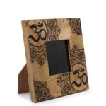 Ramă Foto Mică din Lemn de Mango (10x10cm) 20x20x2cm - Mandala - Negru