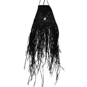 Abajur Negru Împletit Pentru Lampă Suspendată Doum - 20x15cm