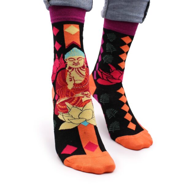 Șosete din Bambus Hop Hare (36-40) - Buddha și Lotus Roz