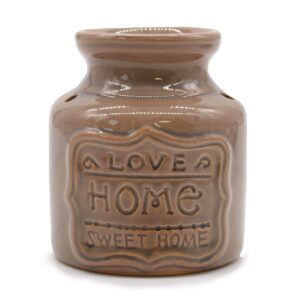 Lampă mare pentru aromaterapie, culoare gri, design Love Home Sweet Home