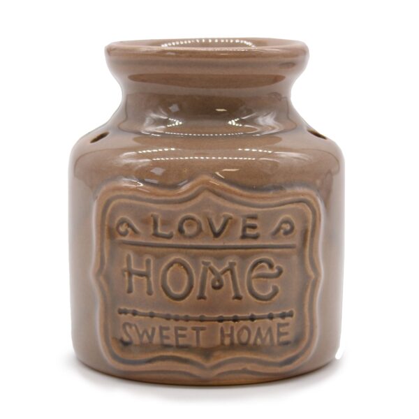 Lampă mare pentru aromaterapie, culoare gri, design Love Home Sweet Home