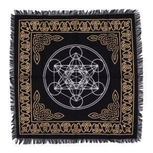 Pânză de Altar cu Franjuri Esoterică - Diagramă Chakre