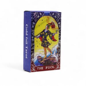 Set Cărți de Tarot cu Folie Albastră – Mandala – cu broșură explicativă