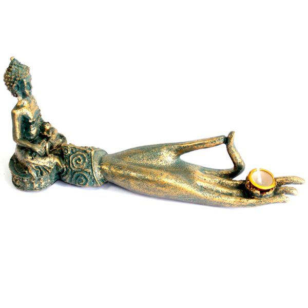 Suport pentru bețișoare parfumate în formă de Buddha antic - Mână