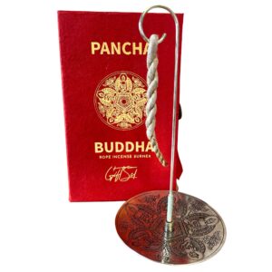 Set cu frânghii parfumate și suport argintiu - Buddha Pancha