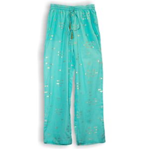 (M/L) Pantaloni Lejeri - Turcoaz și Auriu cu Design Pește