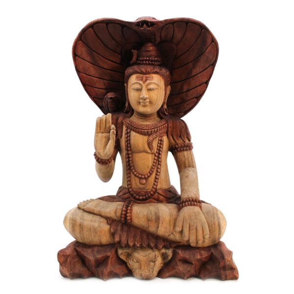 Buddha Sculptat Manual - Shiva cu Cobra - 50cm