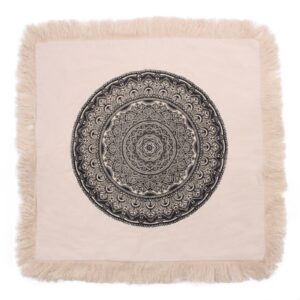 Pernă Mandala Tradițională - 60x60cm - Negru