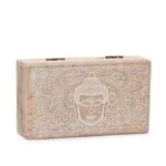 Cutie Medie Pătrată 17x10x4.2cm - Fața Buddha Albă