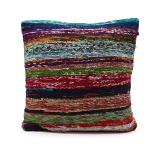 Husă de Pernă din Materiale Reciclate - 40x40cm - Nuanțe Albastre