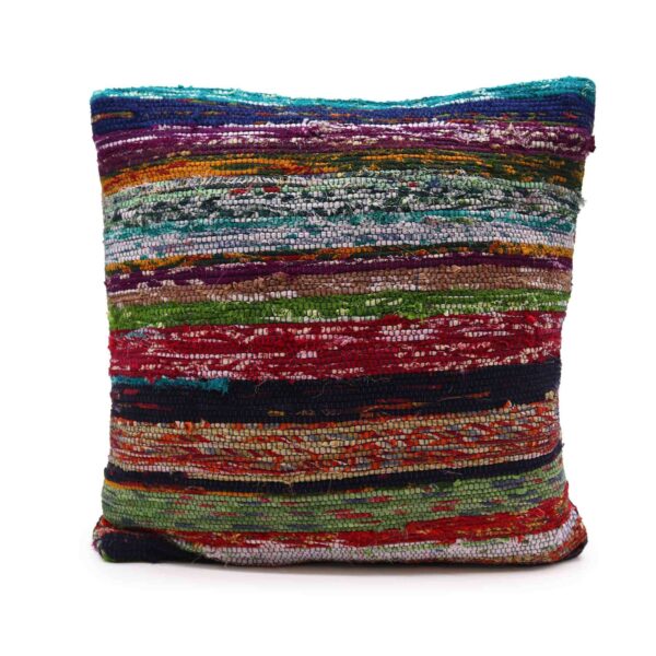 Husă de Pernă din Materiale Reciclate - 40x40cm - Nuanțe Albastre