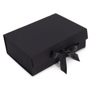 Cutie cadou pătrată (28,2x20,2x9,2 cm) tip plată - neagru