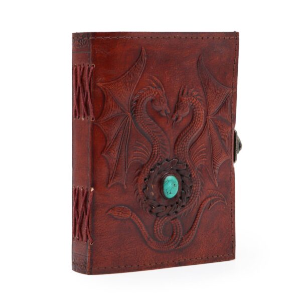 Doi Dragoni - Agendă Esoterică - Maro Deschis - 200 pagini cu cusătură la margini - 17,5x12,5x3cm