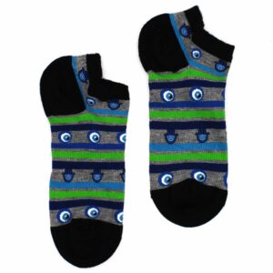 Șosete din bambus Hop Hare M/L scurte cu model ochiul rău și Hamsa