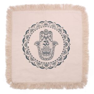 Pernă Hamsa Mandala - 60x60cm - Verde