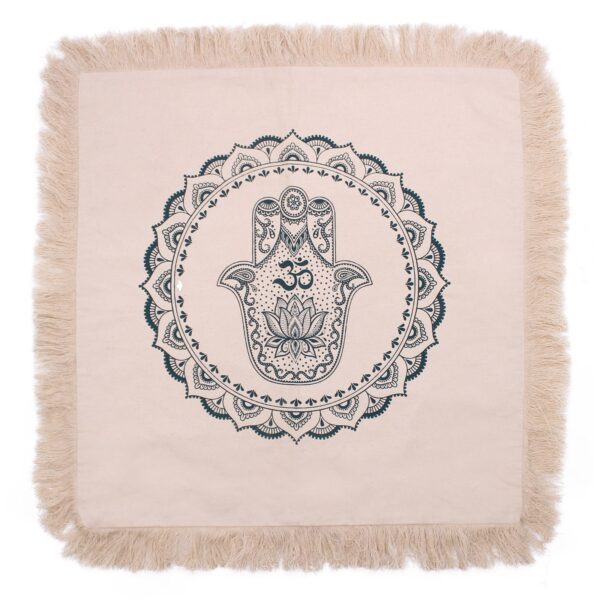 bG9jYWw6Ly9tZWRpYS8xSC9KRC82MFIzMEMxRzZSVDNKRDFIL2MwZGE0Zjg4LmpwZWc Pernă Hamsa Mandala - 60x60cm - Verde