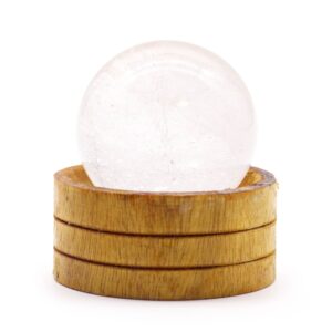 Glob Cristal Semiprețios 50 mm – Cuart Transparent cu Suport